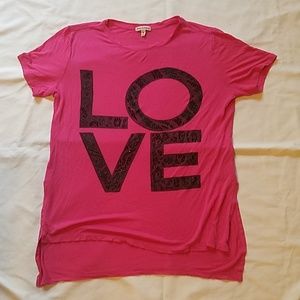 Vintage Juicy Couture T Shirt LOVE in Black Glitter